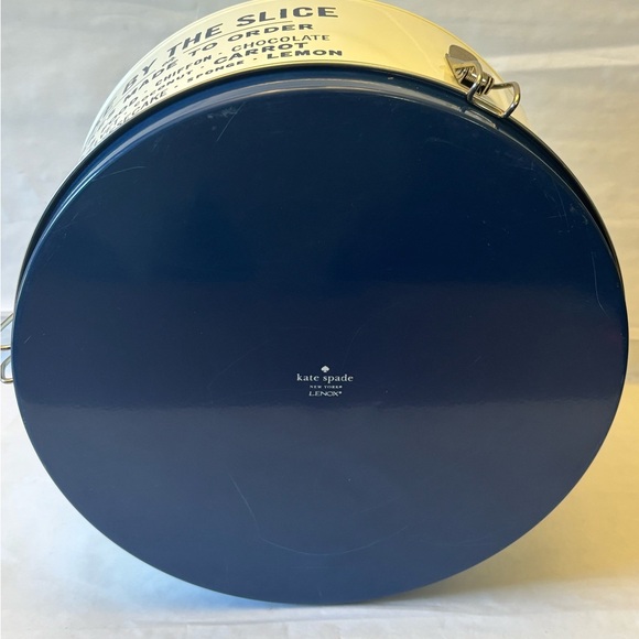 Rate Lenox Kate spade tin cake carrier 10” cake by the slice let them eat cake - Picture 10 of 16